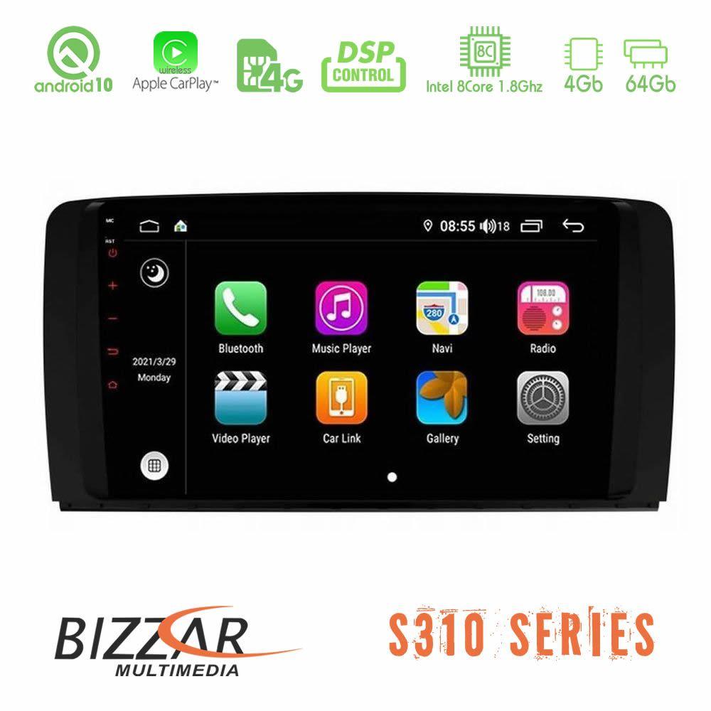 bizzar_g5215 Bizzar S310 Mercedes R Class Car Pad 9" Android 10 Multimedia Station - Image 1