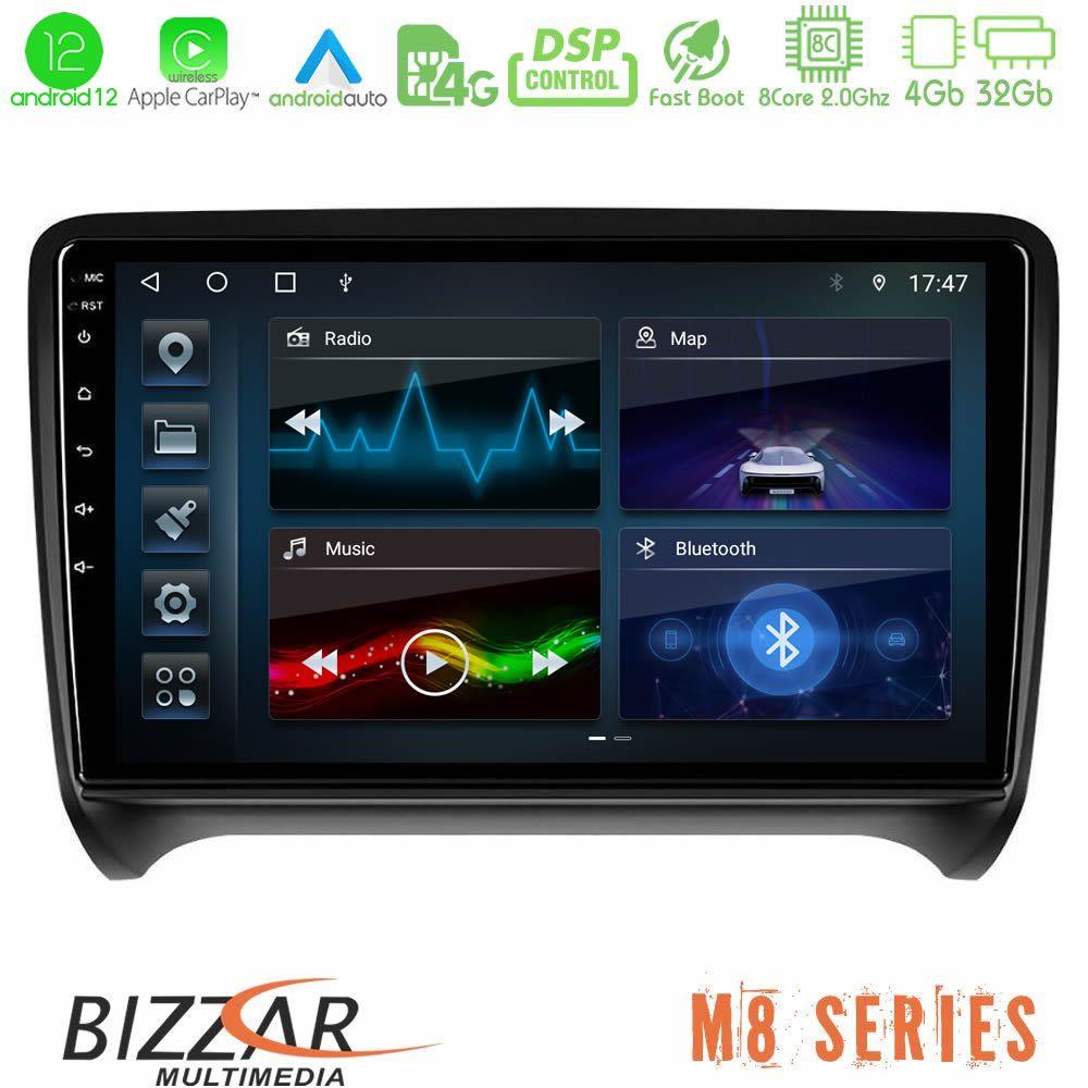 bizzar_m8_au0828 Bizzar M8 Series Audi TT B7 8core Android12 4+32GB Navigation Multimedia Tablet 9" - Image 1