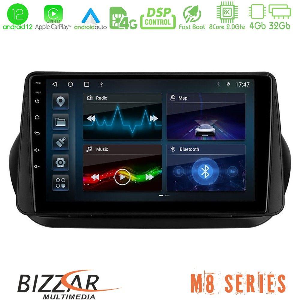bizzar_m8_ft1025 Bizzar M8 Series Fiat Fiorino/Citroen Nemo/Peugeot Bipper 8core Android12 4+32GB Navigation Multimedia Tablet 9" - Image 1