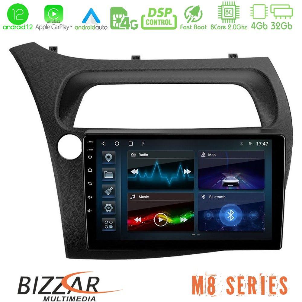 bizzar_m8_hd107n Bizzar M8 Series Honda Civic 8core Android12 4+32GB Navigation Multimedia Tablet 9" - Image 1