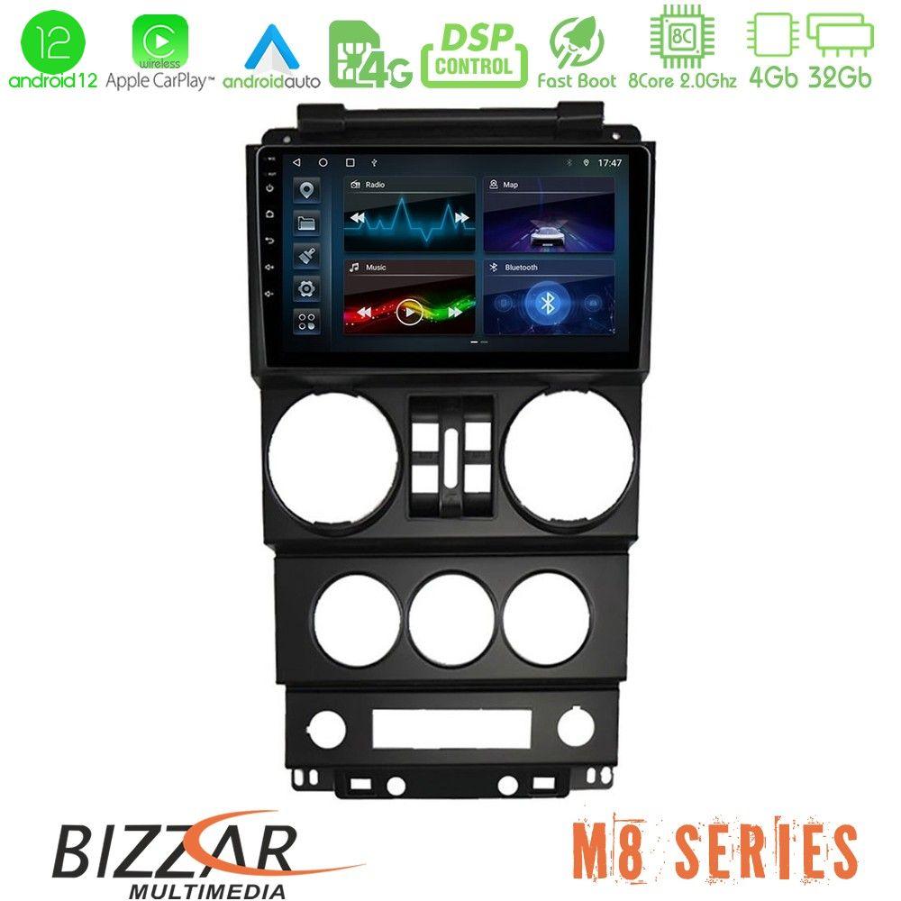 bizzar_m8_jp023n Bizzar M8 Series Jeep Wrangler 2008-2010 8core Android12 4+32GB Navigation Multimedia Tablet 9" - Image 1