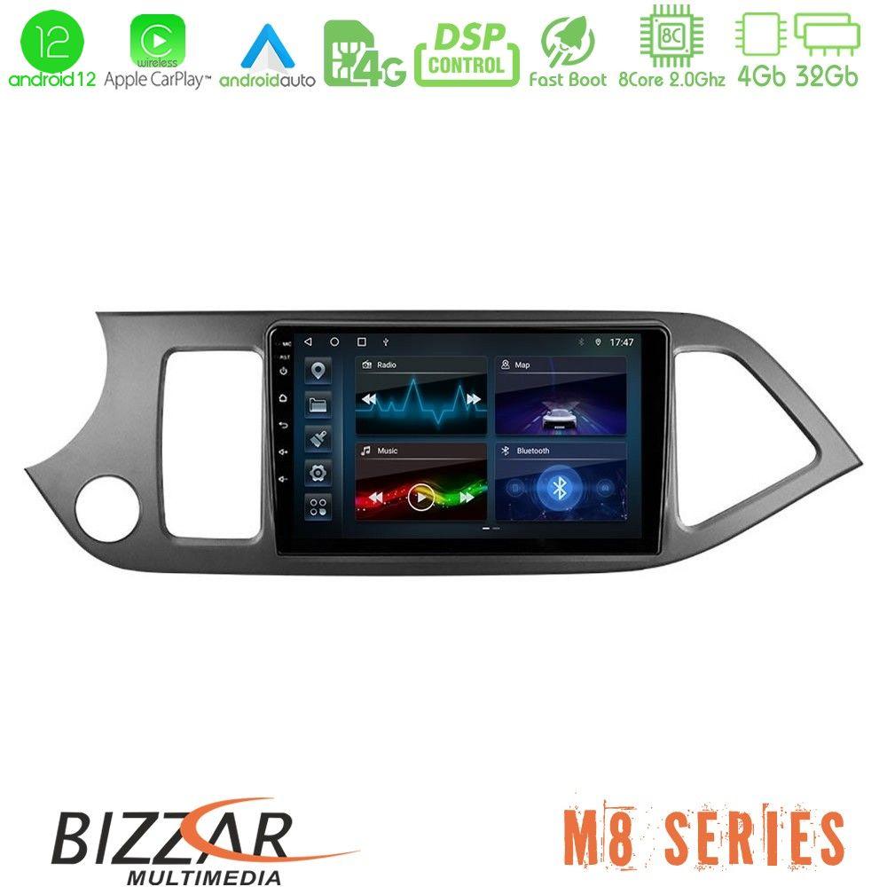 bizzar_m8_ki0611 Bizzar M8 Series Kia Picanto 8core Android12 4+32GB Navigation Multimedia Tablet 9" - Image 1