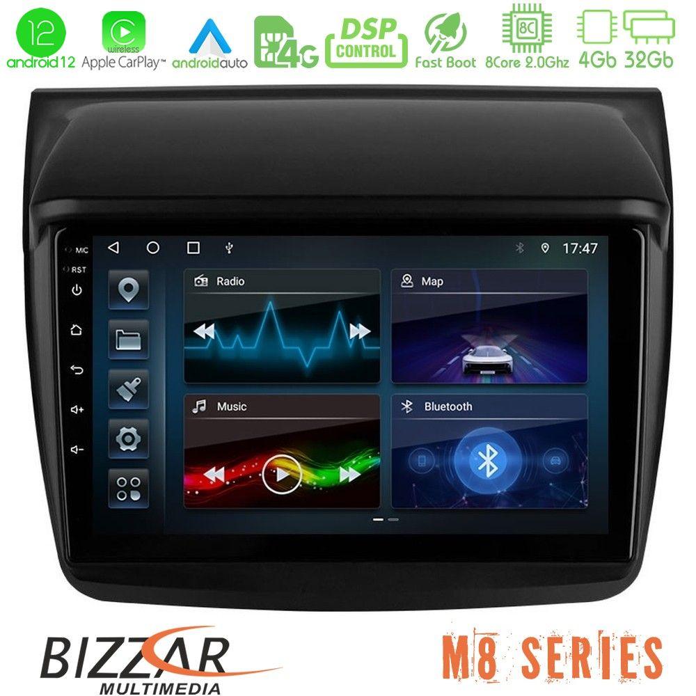 bizzar_m8_mt0314 Bizzar M8 Series Mitsubishi L200 8core Android12 4+32GB Navigation Multimedia Tablet 9" - Image 1