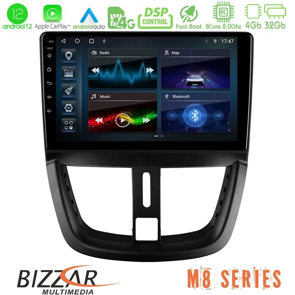 bizzar_m8_pg688 Bizzar M8 Series Peugeot 207 8core Android12 4+32GB Navigation Multimedia Tablet 9" - Image 1