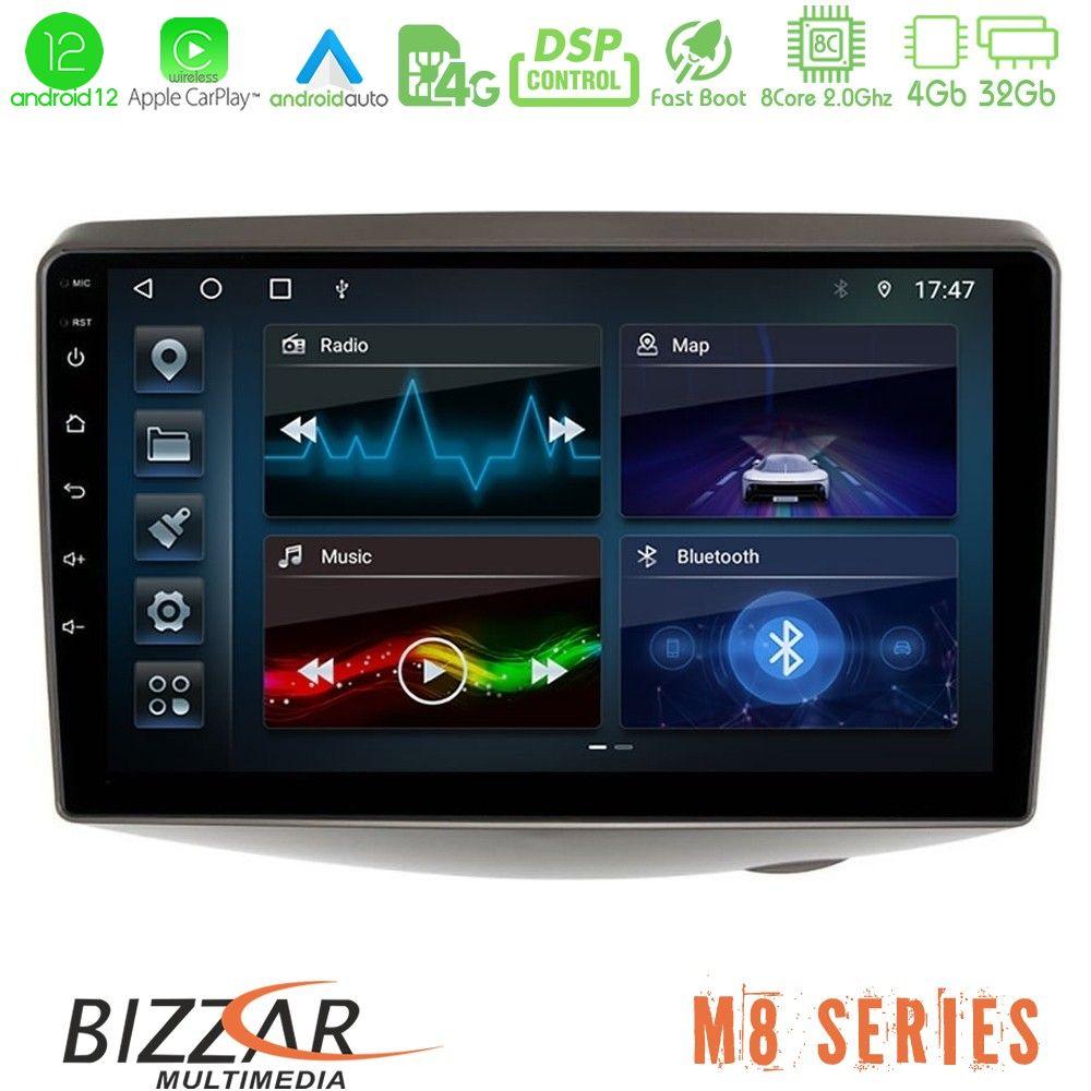 bizzar_m8_ty1047 Bizzar M8 Series Toyota Yaris 1999 - 2006 8core Android12 4+32GB Navigation Multimedia Tablet 9" - Image 1