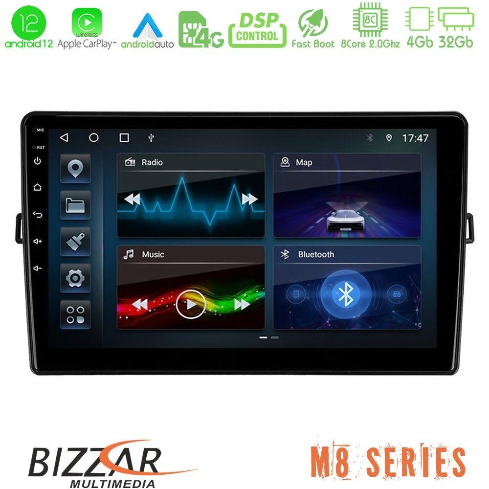 bizzar_m8_ty472 Bizzar M8 Series Toyota Auris 8core Android12 4+32GB Navigation Multimedia Tablet 10" - Image 1