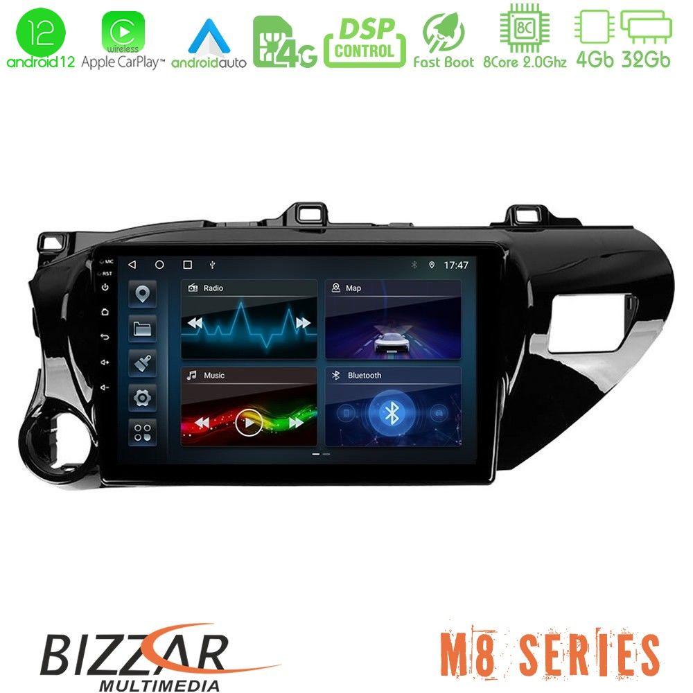 bizzar_m8_ty600 Bizzar M8 Series Toyota Hilux 2017-2021 8core Android12 4+32GB Navigation Multimedia Tablet 10" - Image 1