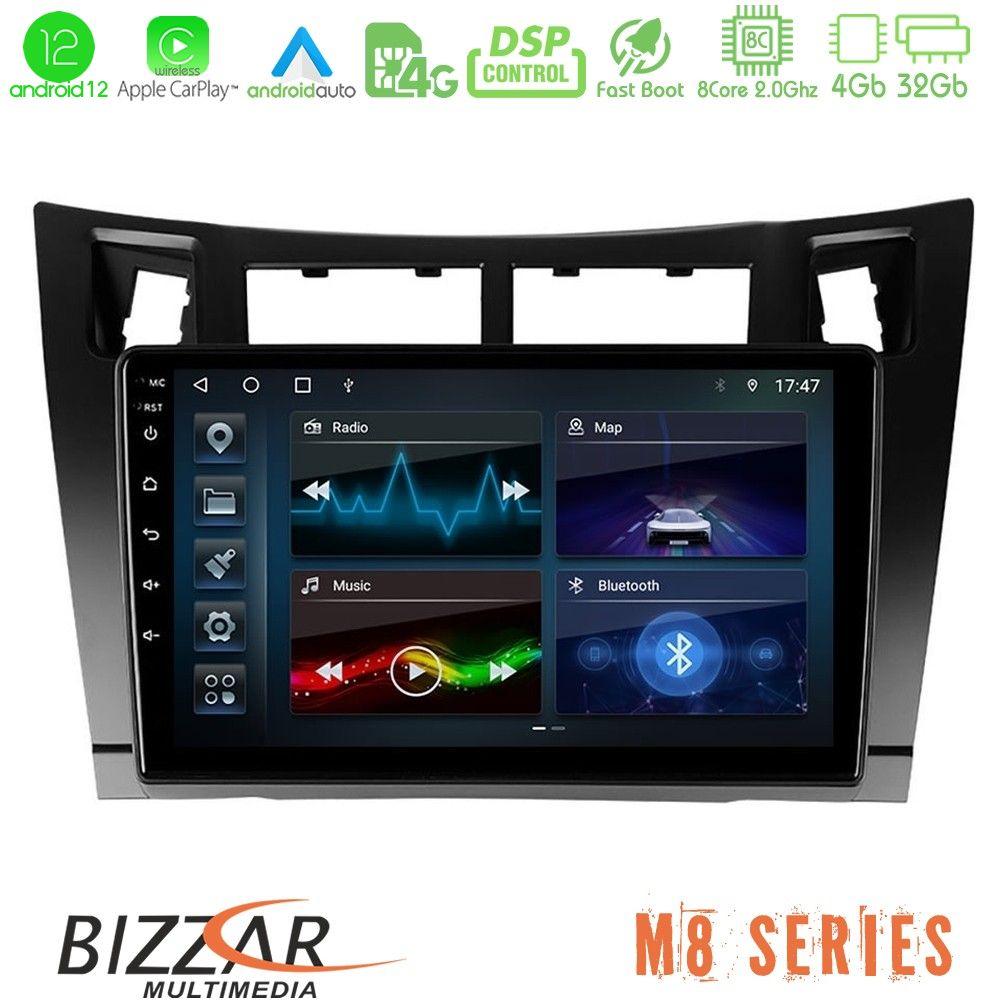bizzar_m8_ty626b Bizzar M8 Series Toyota Yaris 8core Android12 4+32GB Navigation Multimedia Tablet 9" (Μαύρο Χρώμα) - Image 1