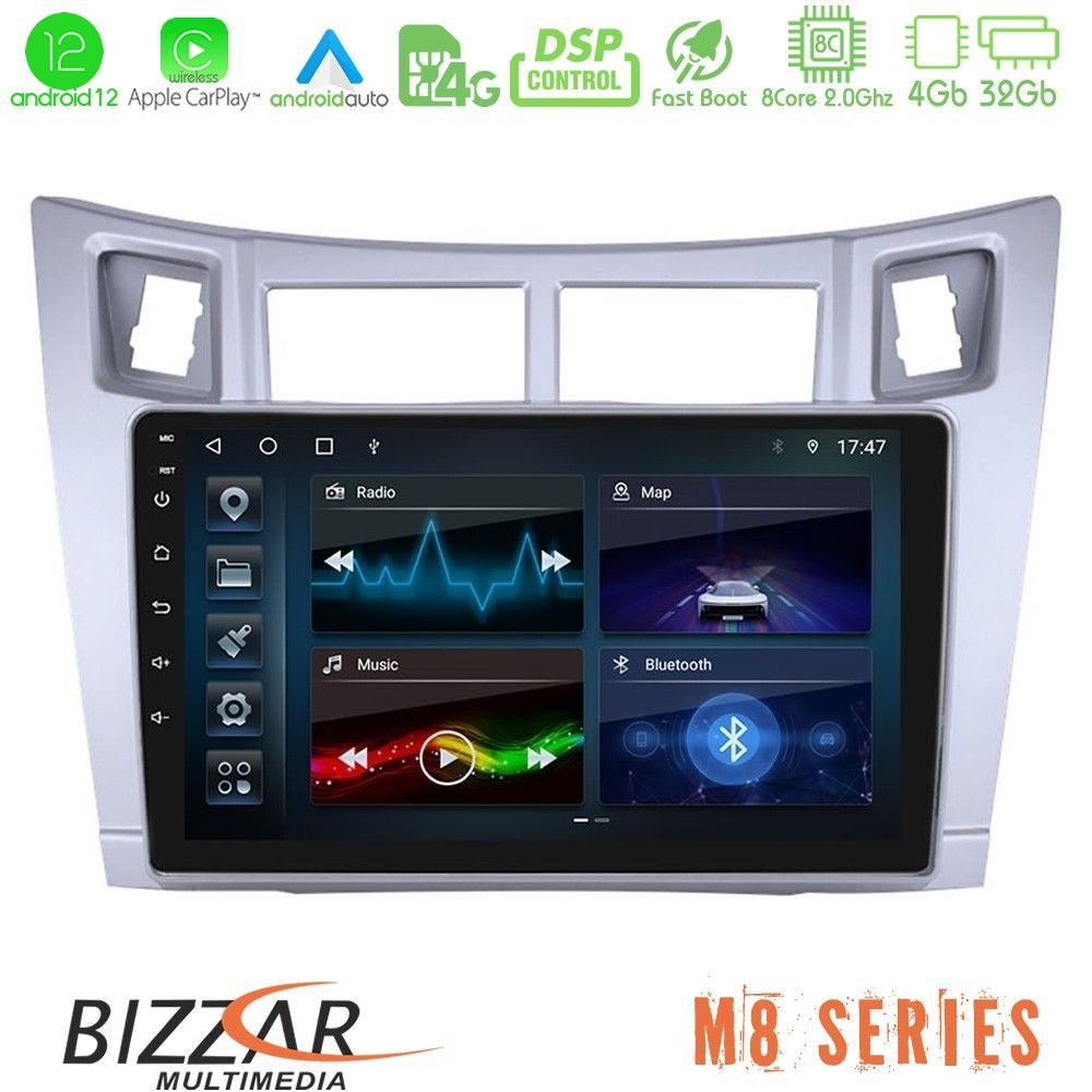 bizzar_m8_ty626s Bizzar M8 Series Toyota Yaris 8core Android12 4+32GB Navigation Multimedia Tablet 9" (Ασημί Χρώμα) - Image 1